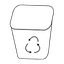 Open trash bins