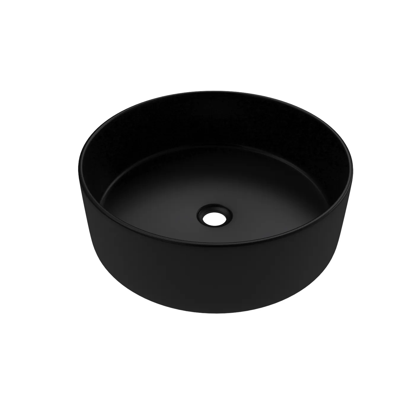 Aurlane Washbasin Toilet Dark Round - Ceramic - Round - Matt Black - 36cm