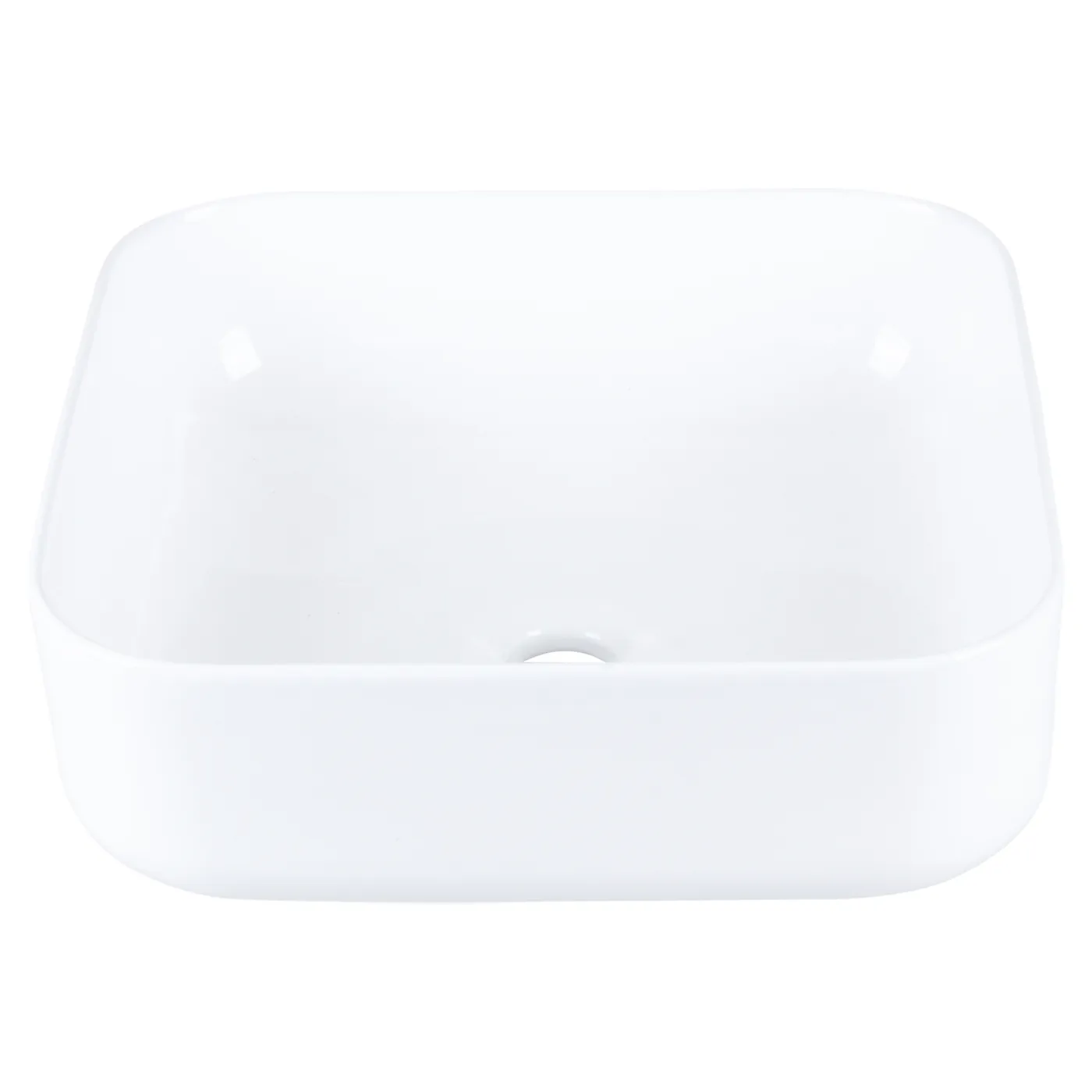 Aquavive Washbasin Bathroom Nervia - Ceramic - Square - White - 44cm