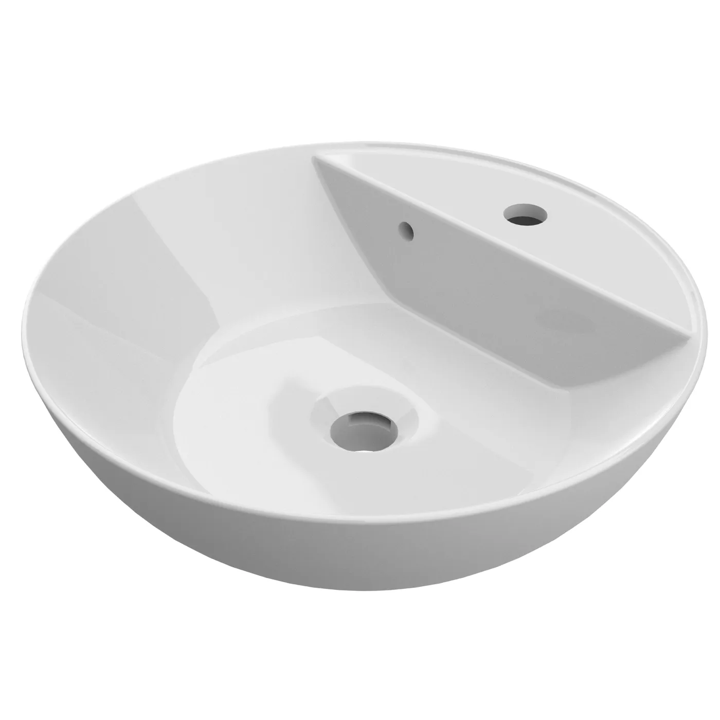 Aquavive Washbasin Bathroom Topino - Ceramic - Round - White - 42cm