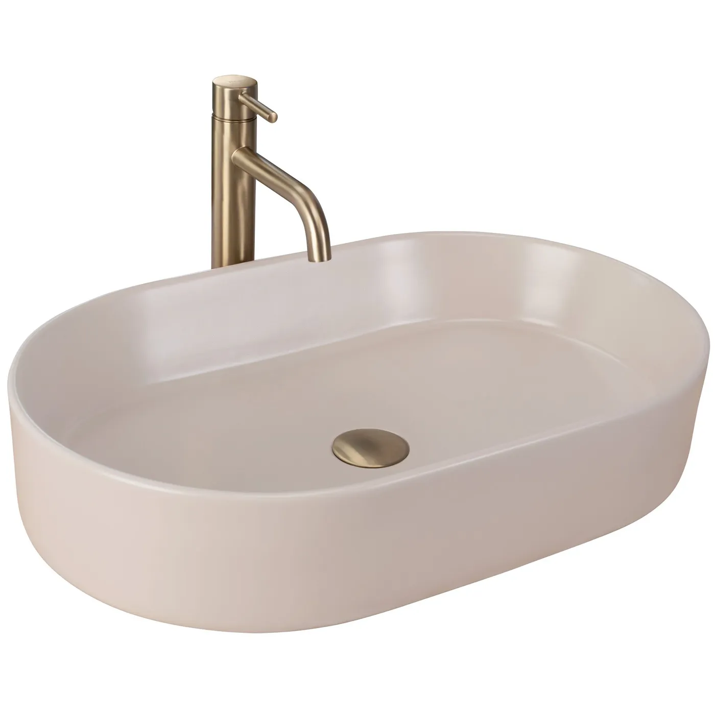 Rea Countertop Washbasin Nadia 60 Oval Beige 61x38,5x12cm