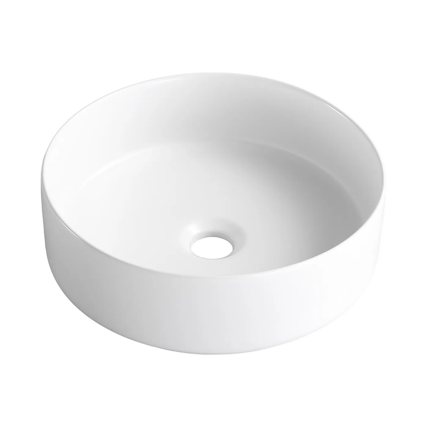 Sensea Washbasin Studio - Ceramic - Round - Matt White - 37cm